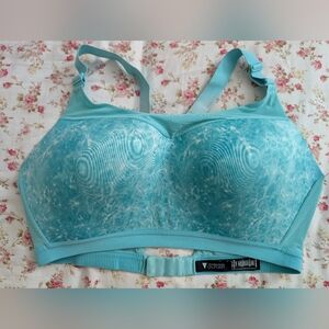 Victoria's Secret Aqua Blue Printed Wireless Bra